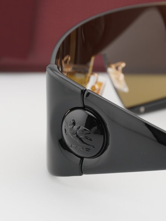 Etro ETROMACARON 0807 70 Shield Sunglasses - Black / Brown main image 5